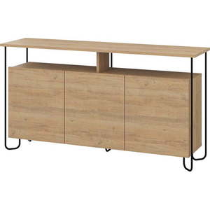 Nízká komoda v dekoru dubu v přírodní barvě 130x80 cm Dilly – Marckeric obraz