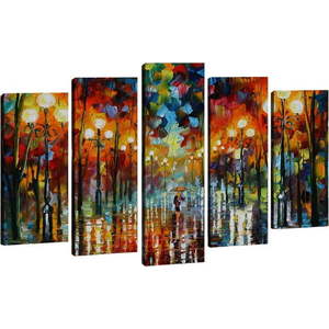Sada 5 obrazů Tablo Center Night Lights obraz