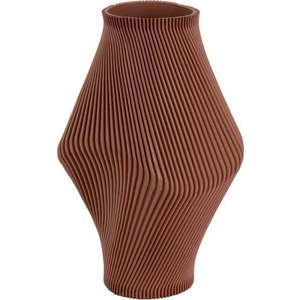 Hnědá váza z polyresinu (výška 30 cm) Twisted Rib – PT LIVING obraz