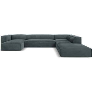 Rohová pohovka (pravý roh) v petrolejové/šedé barvě Madame – Windsor & Co Sofas obraz