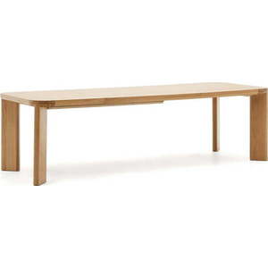 Rozkládací jídelní stůl s deskou v dubovém dekoru v přírodní barvě 100x200 cm Jondal – Kave Home obraz