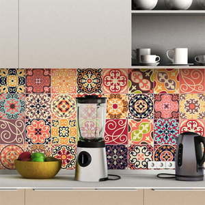 Sada 30 nástěnných samolepek Ambiance Cement Tiles La Valette, 10 x 10 cm obraz