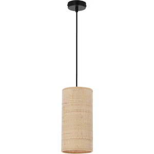 Béžové závěsné svítidlo s ratanovým stínidlem ø 12 cm Fleri – Candellux Lighting obraz