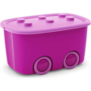 Růžový plastový dětský úložný box 58x39x32 cm Funny Box – KIS obraz