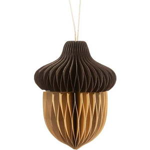 Papírová ručně vyrobená vánoční ozdoba 10 cm Honeycomb Acorn – Sass & Belle obraz