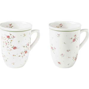Sada 2 bílých porcelánových hrnků Brandani Nonna Rosa obraz