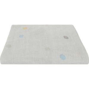 Šedé mušelínové dětské prostěradlo Kindsgut Dots, 70 x 140 cm obraz