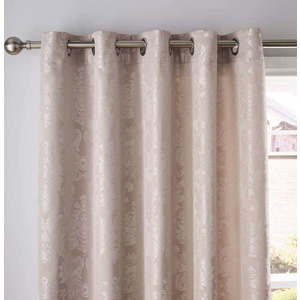 Béžové damaškové závěsy v sadě 2 ks 229x229 cm Damask Jacquard – Catherine Lansfield obraz