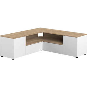 TV stolek v dekoru dubu v bílo-přírodní barvě 130x46 cm Angle – TemaHome obraz