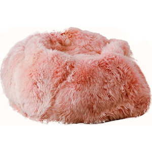 Růžový sedací vak z ovčí kožešiny Native Natural, ⌀ 110 cm obraz