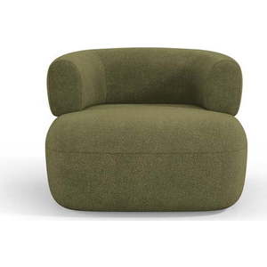 Zelené křeslo z textilie bouclé Jenny – Micadoni Home obraz