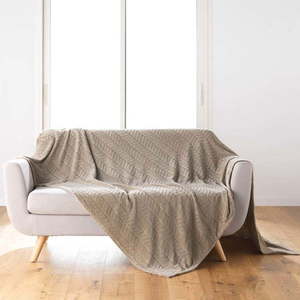 Světle hnědý přehoz z mikroflanelu 180x220 cm Arya – douceur d'intérieur obraz
