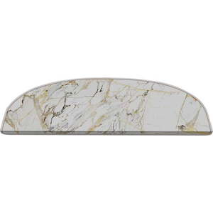 Bílé nášlapy na schody v sadě 16 ks 20x65 cm Marble Art – Vitaus obraz