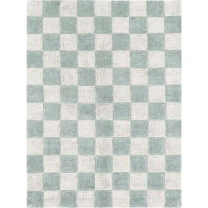 Světle modro-krémový pratelný ručně tkaný bavlněný koberec 120x160 cm Kitchen Tiles Blue Sage – Lorena Canals obraz