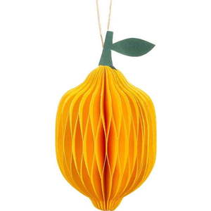 Papírová ručně vyrobená vánoční ozdoba ø 6 cm Lemon Honeycomb – Sass & Belle obraz