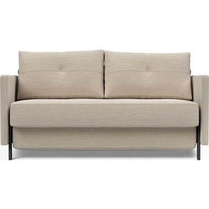 Béžová rozkládací pohovka s područkami Innovation Cubed, 140 cm obraz