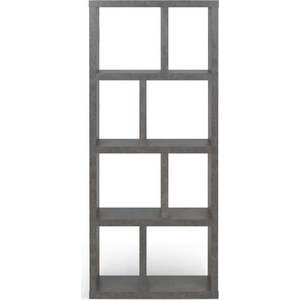 Šedá knihovna v dekoru betonu 70x159 cm Berlin – TemaHome obraz