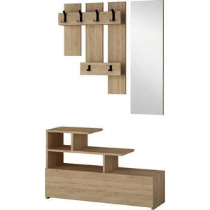 Předsíňová sestava v dekoru dubu v přírodní barvě Vesty – Kalune Design obraz