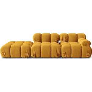 Žlutá sametová pohovka 282 cm Bellis – Micadoni Home obraz