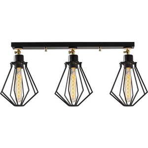 Stropní svítidlo v černé a zlaté barvě s kovovým stínidlem ø 18 cm Oylat – Opviq lights obraz
