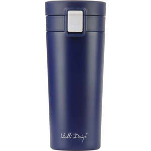Tmavě modrý cestovní termohrnek Vialli Design Fuori, 400 ml obraz