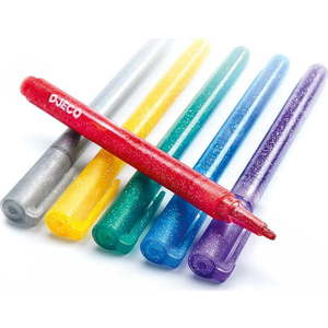 Sada 6 třpytivých fixů Djeco Glitter obraz