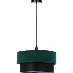 Závěsné svítidlo v petrolejové barvě/černé s textilním stínidlem ø 35 cm Solanto – Candellux Lighting obraz