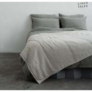Lněný prošívaný přehoz v přírodní barvě 200x220 cm Melange – Linen Tales obraz