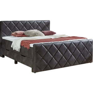 Černá boxspring postel s úložným prostorem 180x200 cm Chester – Rojaplast obraz