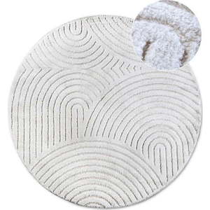 Bílý kulatý koberec ø 200 cm Panglao New York White – Elle Decoration obraz
