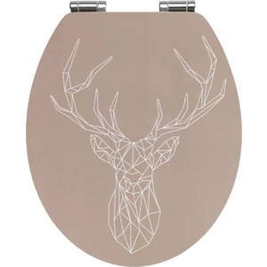 WC sedátko z bambusu a dřevovláknité desky Wenko Stag, 44 x 37, 5 cm obraz