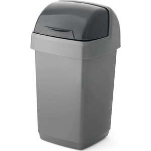 Šedý odpadkový koš Addis Roll Top, 22, 5 x 23 x 42, 5 cm obraz