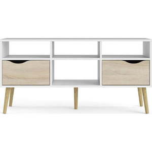 Bílý TV stolek Tvilum Oslo, 117 x 57 cm obraz