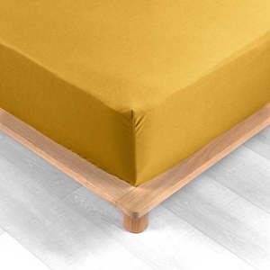 Žluté napínací prostěradlo z bavlněného perkálu 180x200 cm Percaline – douceur d'intérieur obraz