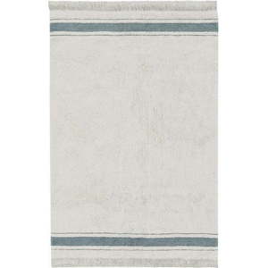 Modro-krémový pratelný ručně tkaný bavlněný koberec 140x200 cm Gastro Vintage Blue – Lorena Canals obraz