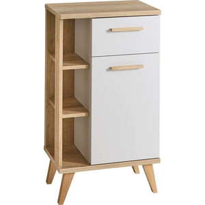 Krémová/v přírodní barvě nízká koupelnová skříňka v dekoru dubu 50, 5x89, 5 cm Quickset 966 – Pelipal obraz
