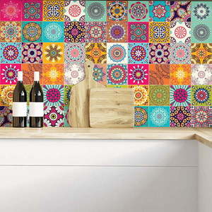 Sada 60 nástěnných samolepek Ambiance Tiles Vintage, 10 x 10 cm obraz