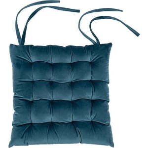 Modrý sametový podsedák Tiseco Home Studio, 37 x 37 cm obraz