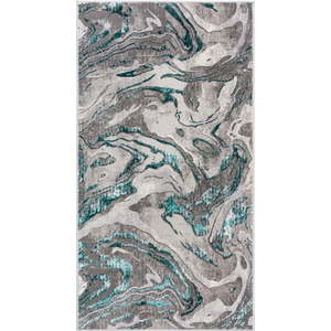 Šedo-tyrkysový koberec 120x170 cm Marbled – Flair Rugs obraz
