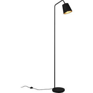 Černá stojací lampa s textilním stínidlem (výška 148 cm) Buddy – Trio obraz