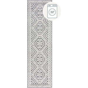 Šedý pratelný běhoun z žinylky 60x240 cm Jaipur – Flair Rugs obraz