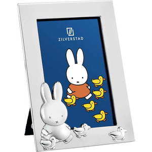 Kovový stojací rámeček ve stříbrné barvě 7x10 cm Miffy – Zilverstad obraz