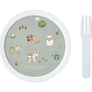 Dětský svačinový box s vidličkou Little farm – Mepal obraz