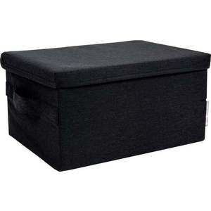Černý látkový úložný box s víkem 34x45x25 cm Soft Storage – Bigso Box of Sweden obraz