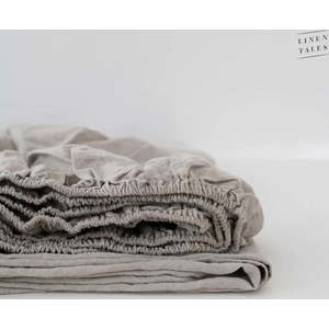 Napínací lněné prostěradlo v přírodní barvě 160x200 cm Natural – Linen Tales obraz