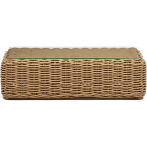Zahradní odkládací stolek z umělého ratanu 62x112 cm Portlligat – Kave Home obraz