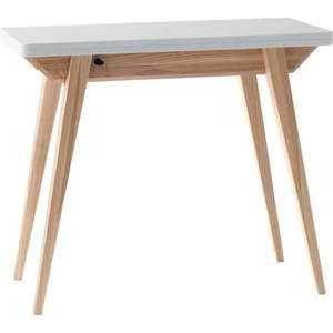 Bílý přírodní konzolový stolek s bílou deskou 45x90 cm Envelope – Ragaba obraz