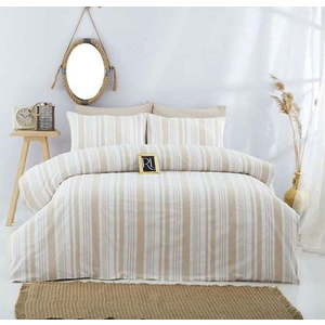 Béžové bavlněné prodloužené povlečení na dvoulůžko 200x220 cm – Mila Home obraz