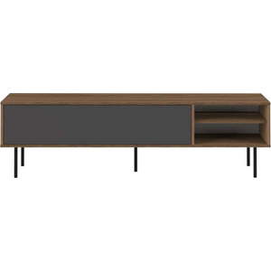 Šedý TV stolek v dekoru ořechu 165x40 cm Ampére - TemaHome obraz