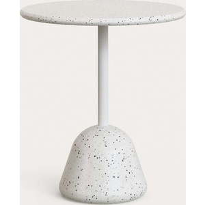 Bílý terrazzo kulatý jídelní stůl ø 70 cm Saura – Kave Home obraz
